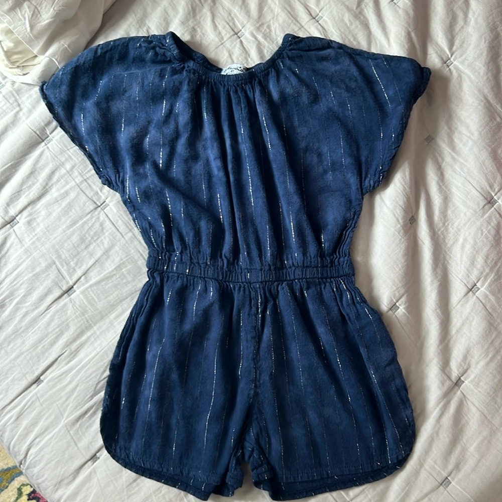 Splendid kids Navy tie dye romper size 4